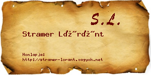 Stramer Lóránt névjegykártya