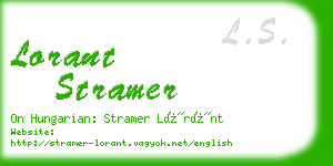 lorant stramer business card